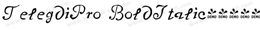 TelegdiPro BoldItalic字体转换